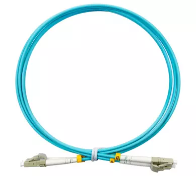 Патч-корд оптический TopLan, LC/UPC-LC/UPC, многомодовый, 50/125, OM3, двойной, 50м, голубой (DPC-TOP-OM3-LC/U-LC/U-50)