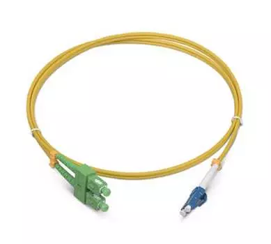 Патч-корд оптический TopLan, LC/UPC-SC/APC, одномодовый, 9/125, OS2, двойной, 150м, желтый (DPC-TOP-652-LC/U-SC/A-150)