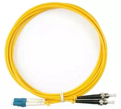 Патч-корд оптический TopLan, LC/UPC-ST/UPC, одномодовый, 9/125, OS2, двойной, 120м, желтый (DPC-TOP-652-LC/U-ST/U-120)