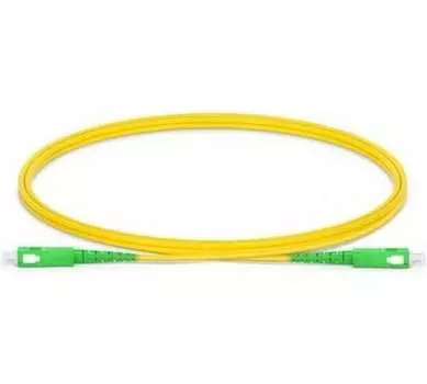 Патч-корд оптический TopLan, SC/APC-SC/APC, одномодовый, 9/125, OS2, одинарный, 15м, желтый (PC-TOP-652-SC/A-SC/A-15)