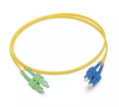 Патч-корд оптический TopLan, SC/APC-SC/UPC, одномодовый, 9/125, OS2, двойной, 120м, желтый (DPC-TOP-652-SC/A-SC/U-120)