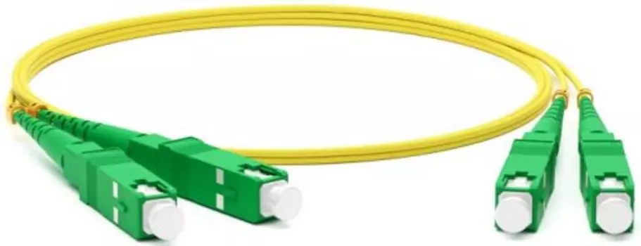 Патч-корд оптический TopLan, SC/APC-SC/APC, одномодовый, 9/125, G.657.A1, двойной, 15м, желтый (DPC-TOP-657A1-SC/A-SC/A-15)
