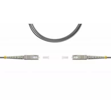 Патч-корд оптический TopLan, SC/PC-SC/PC, многомодовый, 62.5/125, OM1, одинарный, 100м, серый (PC-TOP-OM1-SC/P-SC/P-100)