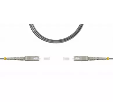 Патч-корд оптический TopLan, SC/PC-SC/PC, многомодовый, 62.5/125, OM1, одинарный, 50м, серый (PC-TOP-OM1-SC/P-SC/P-50)