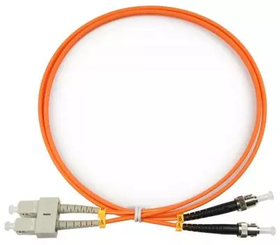 Патч-корд оптический TopLan, SC/PC-ST/PC, многомодовый, 62.5/125, OM1, двойной, 50см, оранжевый (DPC-TOP-OM1-SC/P-ST/P-0.5)