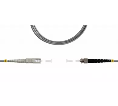 Патч-корд оптический TopLan, SC/PC-ST/PC, многомодовый, 62.5/125, OM1, одинарный, 120м, серый (PC-TOP-OM1-SC/P-ST/P-120)