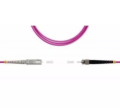 Патч-корд оптический TopLan, SC/PC-ST/PC, многомодовый, 50/125, OM4, одинарный, 150м, розовый (PC-TOP-OM4-SC/P-ST/P-150)