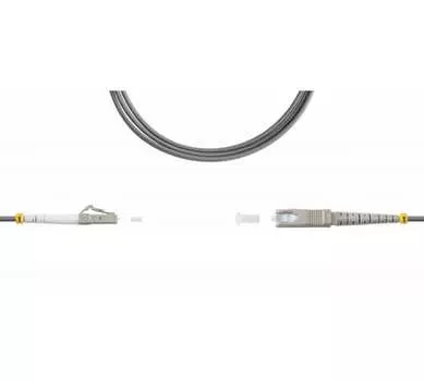 Патч-корд оптический TopLan, SC/PC-ST/PC, многомодовый, 62.5/125, OM1, одинарный, 150м, серый (PC-TOP-OM1-SC/P-ST/P-150)