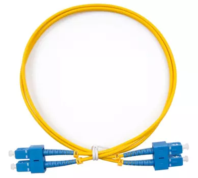 Патч-корд оптический TopLan, SC/UPC-SC/UPC, одномодовый, 9/125, OS2, двойной, 1м, желтый (DPC-TOP-657A1-SC/U-SC/U-1.0)