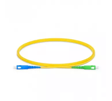 Патч-корд оптический TopLan, SC/UPC-SC/APC, одномодовый, 9/125, OS2, одинарный, 120м, желтый (PC-TOP-657A1-SC/U-SC/A-120)