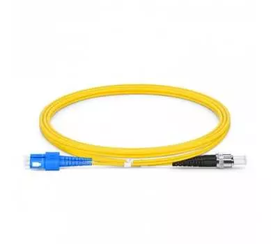 Патч-корд оптический TopLan, SC/UPC-ST/APC, одномодовый, 9/125, OS2, двойной, 150м, желтый (DPC-TOP-657A1-SC/U-ST/A-150)