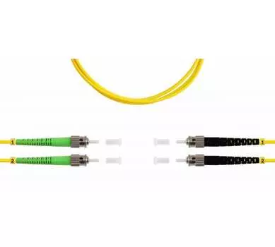 Патч-корд оптический TopLan, ST/APC-ST/UPC, одномодовый, 9/125, OS2, двойной, 150м, желтый (DPC-TOP-652-ST/A-ST/U-150)