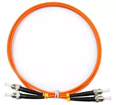 Патч-корд оптический TopLan, ST/PC-ST/PC, многомодовый, 50/125, OM2, двойной, 1.5м, оранжевый (DPC-TOP-OM2-ST/P-ST/P-1.5)