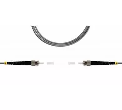 Патч-корд оптический TopLan, ST/PC-ST/PC, многомодовый, 62.5/125, OM1, одинарный, 120м, серый (PC-TOP-OM1-ST/P-ST/P-120)