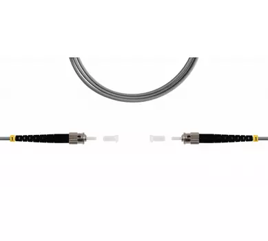 Патч-корд оптический TopLan, ST/PC-ST/PC, многомодовый, 62.5/125, OM1, одинарный, 100м, серый (PC-TOP-OM1-ST/P-ST/P-100)