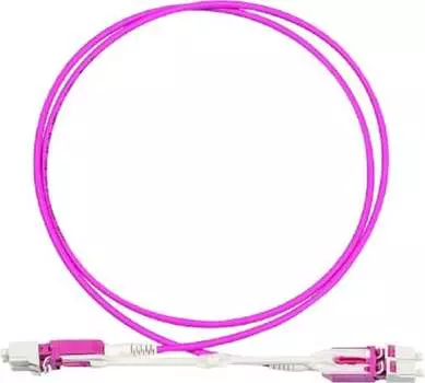 Патч-корд оптический TopLan TOP-2LC-2LC/OM4H-20, LC/PC-LC/PC, многомодовый, 50/125, OM4, двойной, 20 м, LSZH, розовый (TOP-2LC-2LC/OM4H-20)