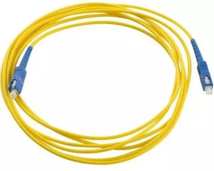 Патч-корд оптический TWT, SC/UPC-SC/UPC, одномодовый, OS2, одинарный, 3м, желтый (TWT-SC-SC/SU-3.0)