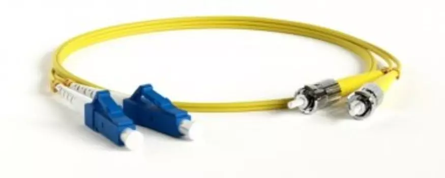 Патч-корд оптический TWT TWT-2ST-2LC/SU-1.5, ST/UPC-LC/UPC, одномодовый, 9/125, OS2, двойной, 1.5 м, PVC, желтый (TWT-2ST-2LC/SU-1.5)
