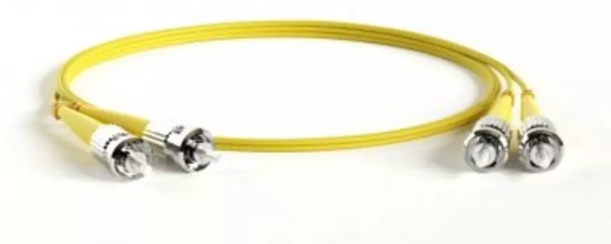 Патч-корд оптический TWT TWT-2ST-2ST/SU-1.5, ST/UPC-ST/UPC, одномодовый, 9/125, OS2, двойной, 1.5 м, PVC, желтый (TWT-2ST-2ST/SU-1.5)