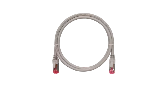 Патч-корд SSTP кат.6a, 1.5 м, RJ45-RJ45, серый, CU, NIKOMAX NMC-PC4SA55B-015-GY