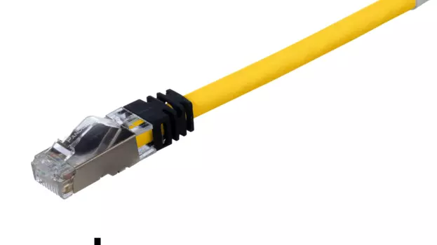 Патч-корд SSTP кат.6a, 2м, RJ45-RJ45, желтый, LSZH, экранированный, PANDUIT (STP6X2MYL)