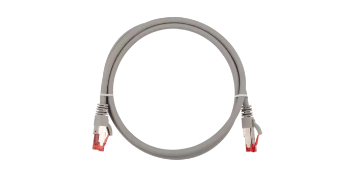 Патч-корд SSTP кат.6a, 5м, RJ45-RJ45, серый, CU, LSZH, NIKOMAX Slim Line (NMC-PC4SA55B-050-SL-C-GY)