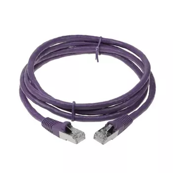 Патч-корд SSTP кат.6a, 5м, RJ45-RJ45, пурпурный, CU, LSZH, экранированный, ACD (ACD-LPS6AZ-50P)