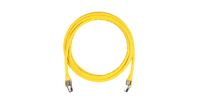 Патч-корд SSTP кат.8, 5м, RJ45-RJ45, желтый, CU, LSZH, экранированный, NIKOMAX (NMC-PC4SI55B-050-C-YL/NMC-PC4SI55B-050-С-YL)