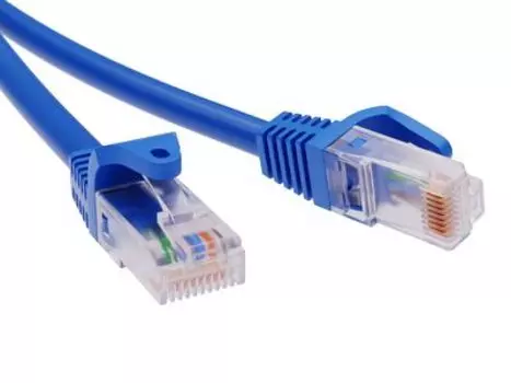 Патч-корд U/UTP кат.5e, 2м, RJ45-RJ45, синий, LSZH, DKC (RN5EUU4520BL)