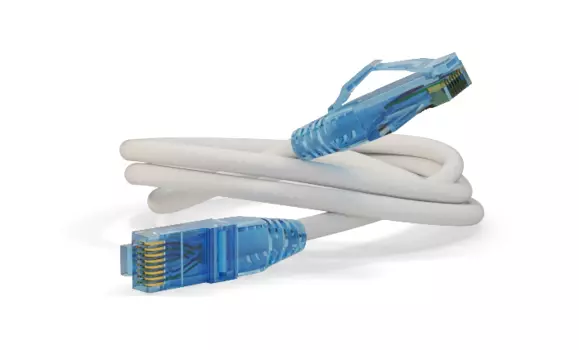 Патч-корд U/UTP кат.6, 0.5м, RJ45-RJ45, белый, LSZH, Hyperline (PC-LPM-UTP-RJ45-RJ45-C6-0.5M-LSZH-WH)