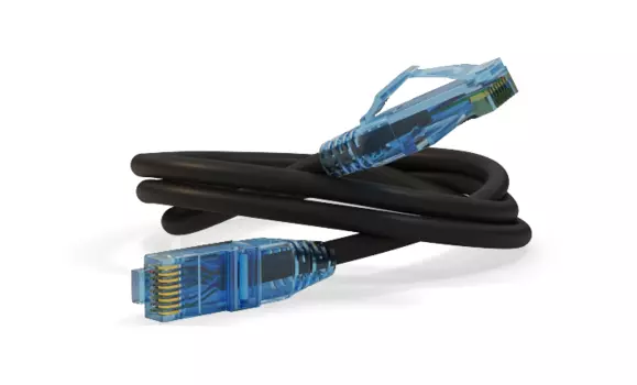 Патч-корд U/UTP кат.6, 3м, RJ45-RJ45, черный, LSZH, Hyperline (PC-LPM-UTP-RJ45-RJ45-C6-3M-LSZH-BK)