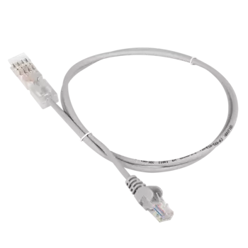 Патч-корд UTP 1м, 110-RJ45, серый, Lanmaster (LAN-45-P2-1m)