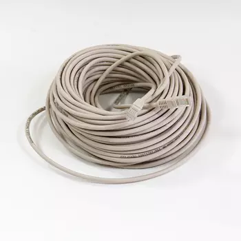 Патч-корд UTP кат.5e, 30 м, RJ45-RJ45, серый, CCA, Aopen/Qust (ANP511_30M)