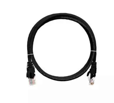 Патч-корд UTP кат.5e, 0.15м, RJ45-RJ45, черный, CU, LSZH, NIKOMAX (NMC-PC4UD55B-001-C-BK)