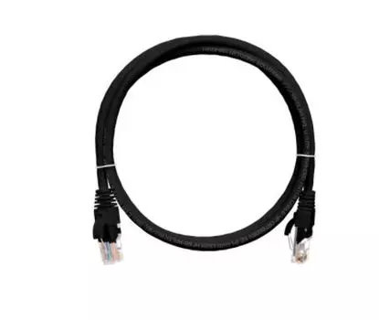 Патч-корд UTP кат.5e, 0.15м, RJ45-RJ45, черный, CU, NIKOMAX (NMC-PC4UD55B-001-BK)