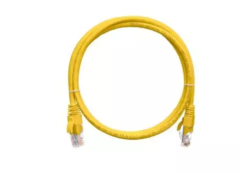 Патч-корд UTP кат.5e, 0.15м, RJ45-RJ45, желтый, CU, LSZH, NIKOMAX (NMC-PC4UD55B-001-C-YL)