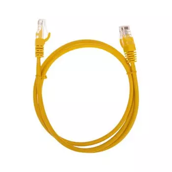 Патч-корд UTP кат.5e, 0.3 м, RJ45-RJ45, желтый, CU, LSZH, REXANT (02-0105-03)