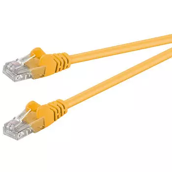 Патч-корд UTP кат.5e, 0.3 м, RJ45-RJ45, желтый, CCA, Exegate UTP-RJ45-RJ45-5e-0,3M-YL (EX258664RUS)
