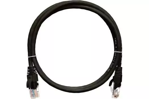 Патч-корд UTP кат.5e, 0.3 м, RJ45-RJ45, черный, CU, NIKOMAX NMC-PC4UD55B-003-BK