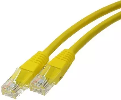 Патч-корд UTP кат.5e, 0.3м, RJ45-RJ45, желтый, CCA, LSZH, Exegate UTP-RJ45-RJ45-5e-0,3M-LSZH-YL (EX286374RUS)