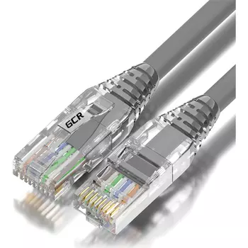 Патч-корд UTP кат.5e, 0.3м, RJ45-RJ45, серый, LSZH, Greenconnect GCR (GCR-52938)