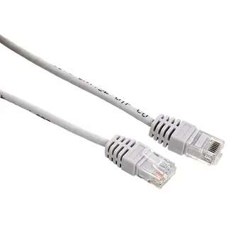 Патч-корд UTP кат.5e, 0.5 м, RJ45-RJ45, серый, CU, EKF TERACOM (TRC-5EUTP-PVC-05M-GY)