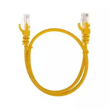 Патч-корд UTP кат.5e, 0.5 м, RJ45-RJ45, желтый, CU, LSZH, REXANT (02-0105-05)