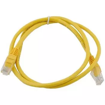 Патч-корд UTP кат.5e, 0.5 м, RJ45-RJ45, желтый, CU, LSZH, Netko Optima (N.BC.UTP.5e-0.5m-6-lszh)