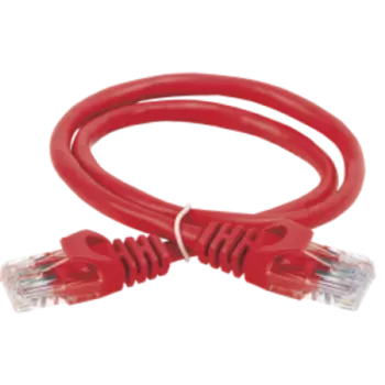 Патч-корд UTP кат.5e, 0.5 м, RJ45-RJ45, красный, CU, LSZH, Netko Optima (N.BC.UTP.5e-0.5m-4-lszh)