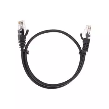 Патч-корд UTP кат.5e, 0.5 м, RJ45-RJ45, черный, CU, LSZH, REXANT (02-0102-05)