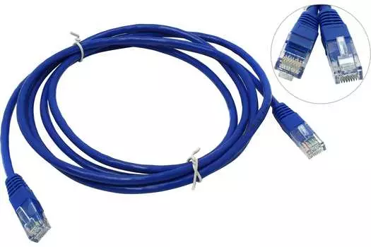 Патч-корд UTP кат.5e, 0.5м, RJ45-RJ45, синий, CCA, Pro Legend (PL1225)