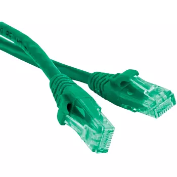 Патч-корд UTP кат.5e, 0.5м, RJ45-RJ45, зеленый, LSZH, Hyperline (PC-LPM-UTP-RJ45-RJ45-C5e-0.5M-LSZH-GN/17719)