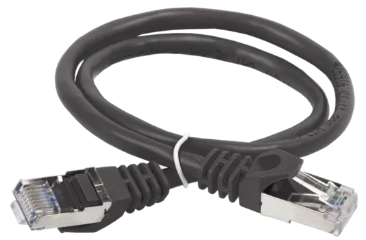 Патч-корд UTP кат.5e, 0.5м, RJ45-RJ45, черный, ITK (PC09-C5EU-05M)