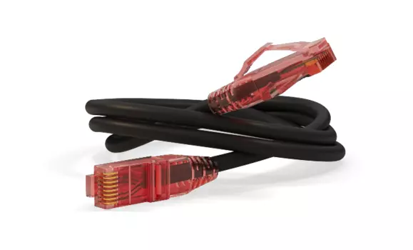 Патч-корд UTP кат.5e, 10 м, RJ45-RJ45, черный, LSZH, Hyperline PC-LPM-UTP-RJ45-RJ45-C5e-10M-LSZH-BK